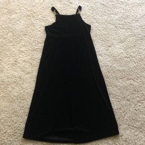 Black Velvet Dress. Ankle Length.